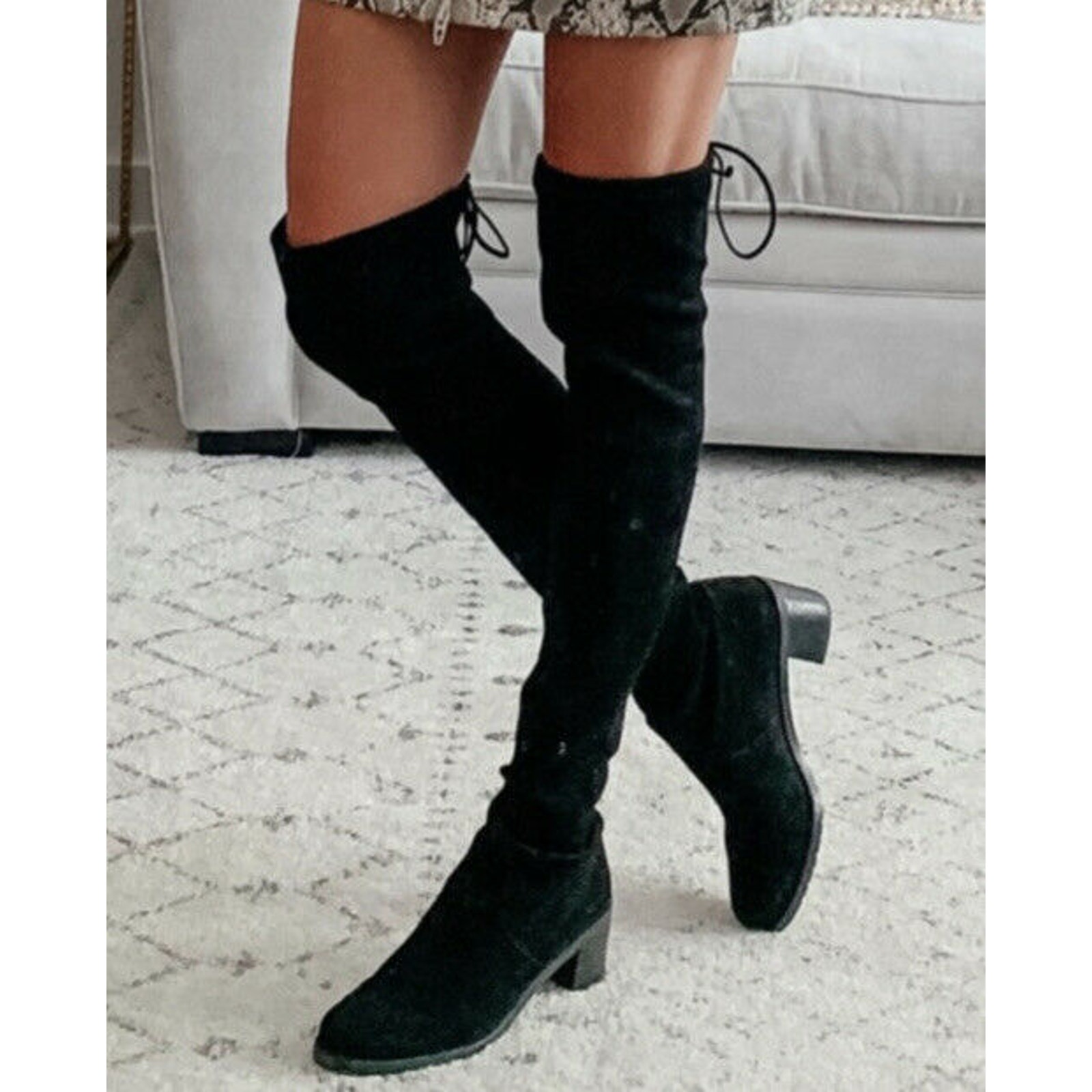 Stuart Weitzman Darla Over The Knee Boot Black New